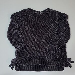 DKNY Super Soft Charcoal Tie Detail Sweater